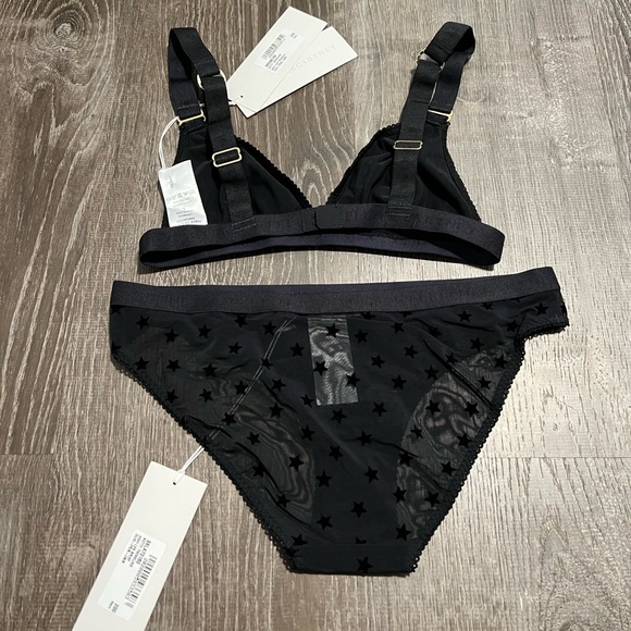 STELLA MCCARTNEY**Betty Twinkling Black Bra + Underwear SET**Sm. $228 - Picture 7 of 8